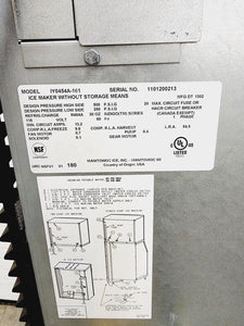 Manitowoc IY0454A-161 Indigo Series Ice Cube Machine, Air Cooled, Half Dice 115v