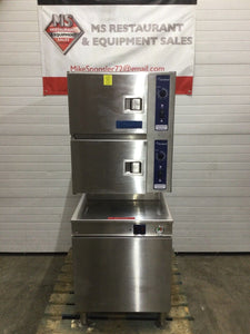 Cleveland 24CEM24, Double Steamer, Convection, Boiler, 208/220v 3ph Refurbished
