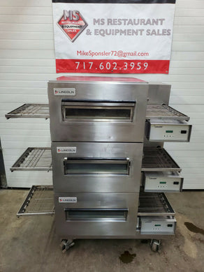 Lincoln 1132 Triple Stack 3ph 208v Electric Conveyor Pizza Oven Tested Working!