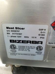 Bizerba GSPH 2011 Automatic Deli Slicer Refurbished Tested Working!