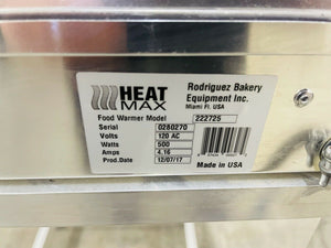 HeatMax 222725 Bread Warmer Display w/ Stand Tested and Working!