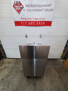 QualServe Stainless Portable Sink On Demand Hot Cold H2o Tested & Working