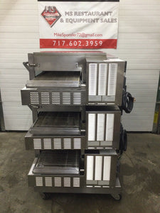 Lincoln Impinger 1132 Triple Stack 3ph 208v Electric Conveyor Pizza Oven Working