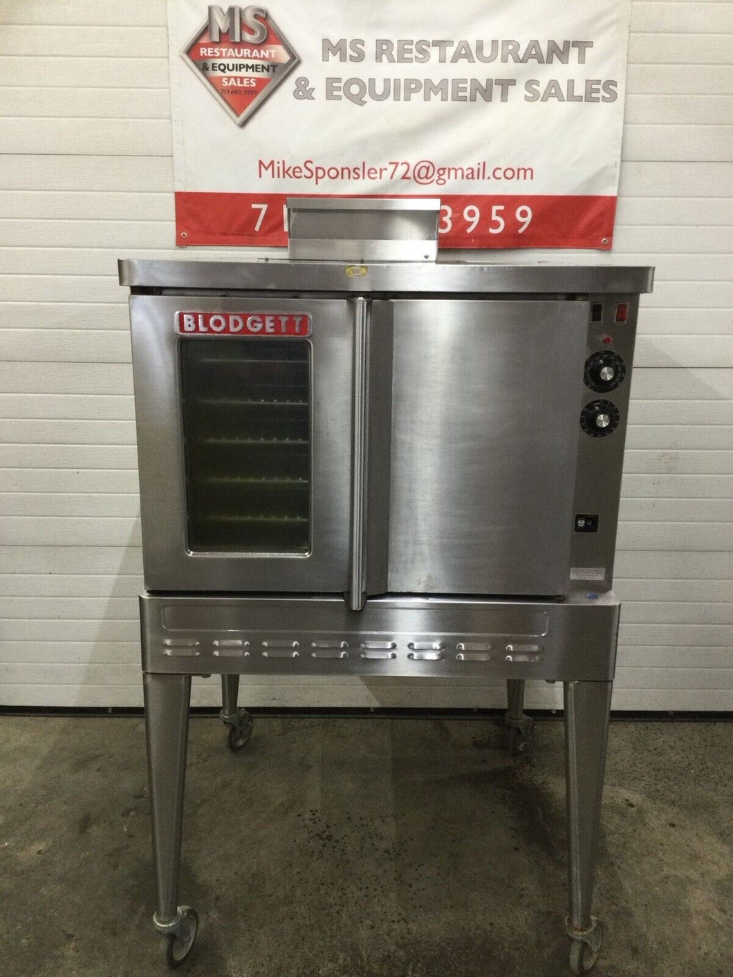 Blodgett SH1G/AB Nat Gas Convection Oven on Legs w/ Casters Tested & Working