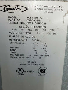 WCF-1100 Cont. Flake Ice Maker Used Tested Working!
