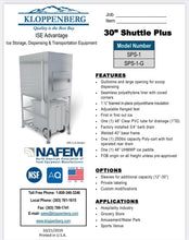 Load image into Gallery viewer, Kloppenberg &amp; Co 30” Shuttle Plus SPS-1-G Ice Storage &amp; Transport System *NEW*