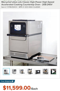 2018 Merrychef Eikon e2s High Speed Cooking Countertop Oven - 208/240v