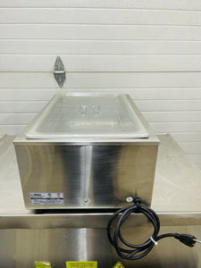 Winco FW-S500 Countertop Food Warmer - Wet w/ (1) Full Size Pan Well, Lid 120v