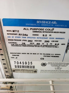 Beverage Air MT12, 25” 1 Glass Door Merchandiser, (1) 115v Refurbished!