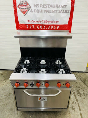 Cooking Performance Group Nat. Gas 6 Burner 36” Range w/ Oven