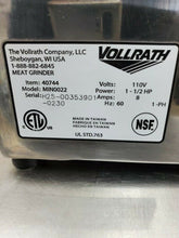 Load image into Gallery viewer, Vollrath 40744 Meat Grinder #22 1 1/2 HP 110V Tested Working!