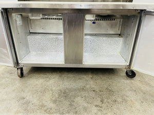 McCall ST-59-4 S/s 2 Door 59” Mega Top Sandwich Prep Cooler Tested & Working!