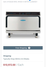 Load image into Gallery viewer, Turbochef 2019 HIGH H BATCH 2 Ventless Rapid Cook Oven, 208V 1-ph 5000W Working!