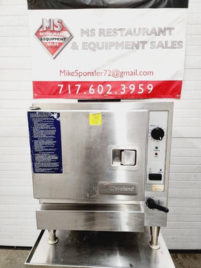 Cleveland 22CGT3.1 SteamChef 3 SST Natural Gas 3 Pan Countertop Steamer 32k BTU