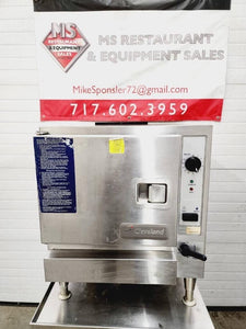 Cleveland 22CGT3.1 SteamChef 3 SST Natural Gas 3 Pan Countertop Steamer 32k BTU