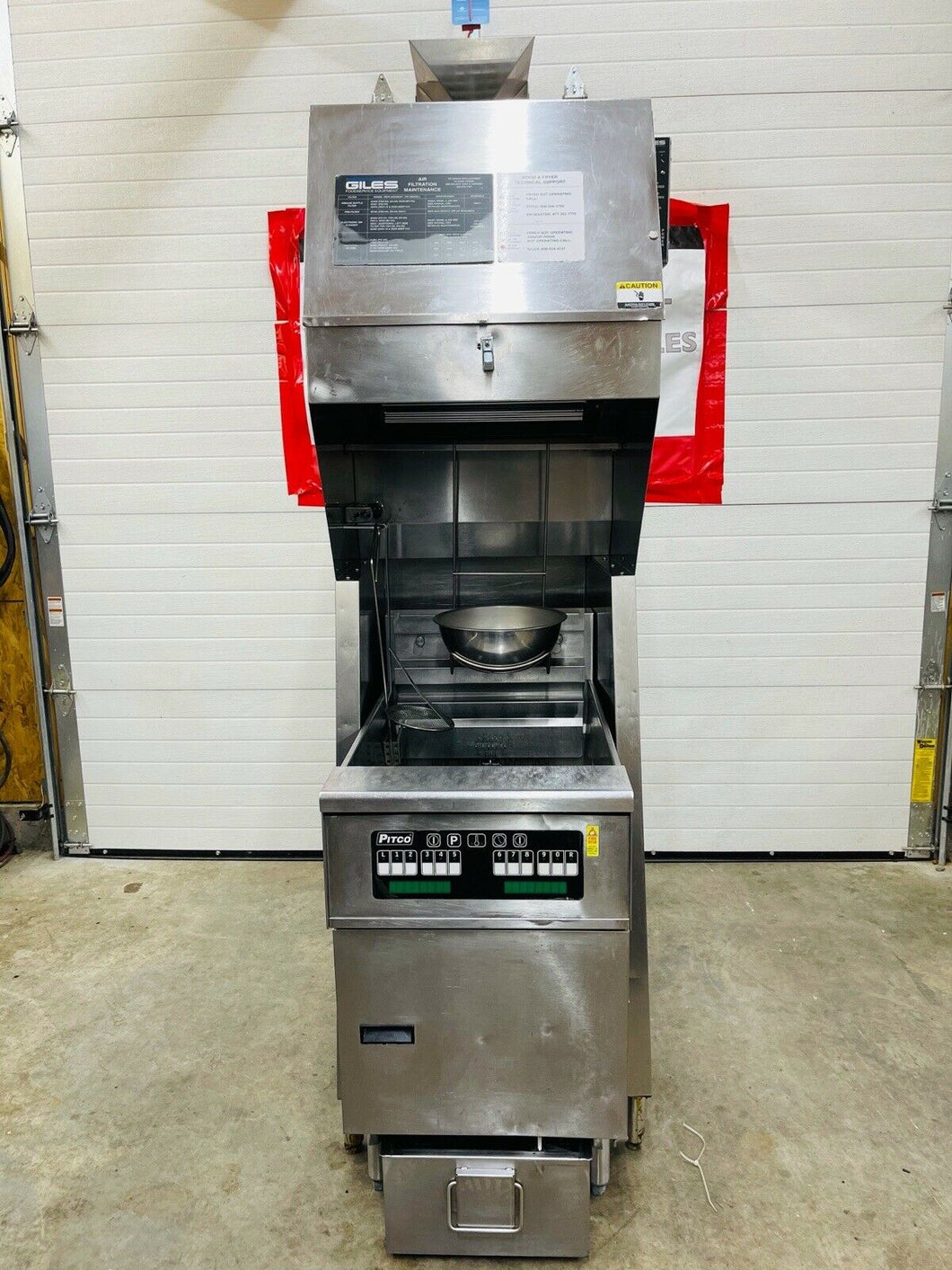 Pitco PH-SEF184-S & Giles FSH-2-PH COMBO FRYER w/ OIL FILTRATION TESTED WORKING