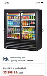 True 2019 GDM-41SL-48-HC-LD 2 Door Glass Merchandiser Tested and Working!