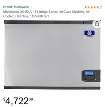 Load image into Gallery viewer, Manitowoc IY0454A-161 Indigo Series Ice Cube Machine, Air Cooled, Half Dice 115v