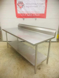 Win-Holt 6ft stainless steel table 16 gauge steel.