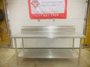 Win-Holt 6ft stainless steel table 16 gauge steel.