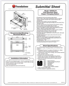 Foundations 100-SSC-R Diaper Changing Station NEW!
