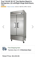 Load image into Gallery viewer, True T-35-HC (39 1/2”) 2 Door Reach In Refrigerator, NEW