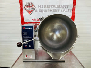 Groen TDB-40A 10gal Steam Kettle Manual Tilt 2/3 Jacket 240v/3ph