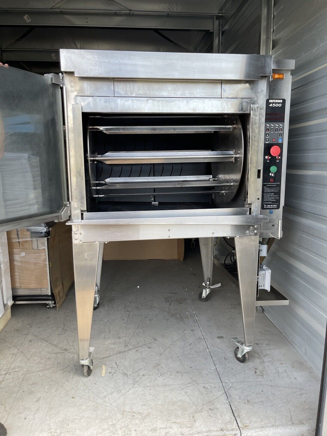 Hardt Inferno 4500 40 Chicken, 8 Spits, Nat Gas Self Cleaning Rotisserie