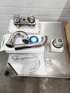 Regency 12” x 16” Wall Mounted Hand Sink w/ Gooseneck Faucet & Side Splash NEW