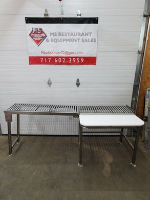 Hobart HRT5-3 Stainless Steel Roller/Discharge Table & Adjustable Conveyor New!