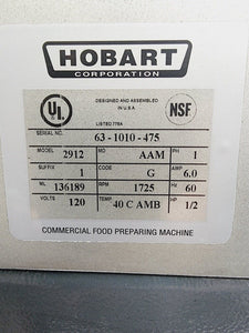 Hobart 2912 Deli Slicer Fully Refurbished, Tested, Working