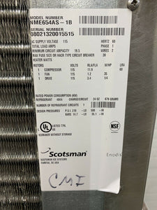 Scotsman NME654AS-1B 600lb Capacity Nugget Style Ice Machine 25in Air Cooled