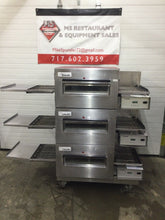 Load image into Gallery viewer, Lincoln Impinger 1132 Triple Stack 3ph 208v Electric Conveyor Pizza Oven Working