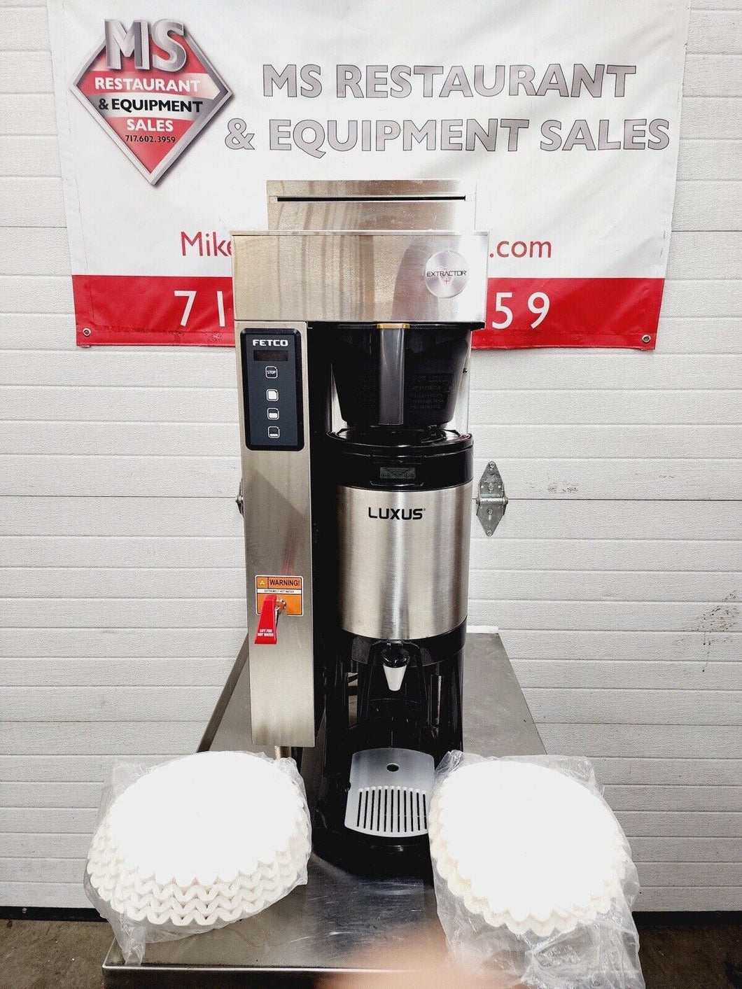Fetco CBS-1151-VX- + 1.5 Gal Extractor Coffee Brewer 208-240v w/ Fetco D449