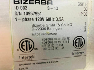 Bizerba GSP H IP33 Meat, Cheese, 13” Deli Slicer Refurbished Tested & Working!