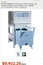 Load image into Gallery viewer, Follett ITS500NS-31” Ice Storage and Transport System w/ Cart - 382 lb