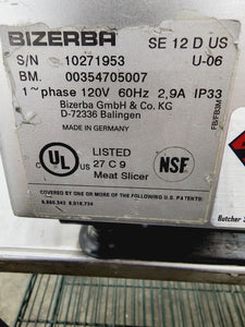 Bizerba SE12D Commercial Automatic Deli Slicer Refurbished!