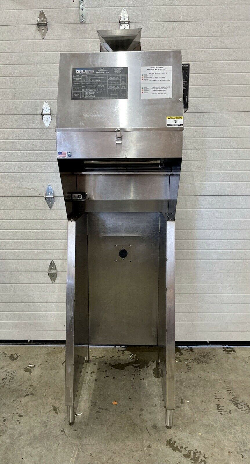 Giles FSH-2-PH Commercial Free Standing Ventless Hood 3ph 208-240v Working!