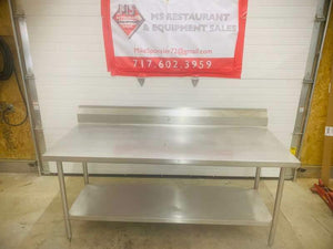 Win-Holt 6ft stainless steel table 16 gauge steel.