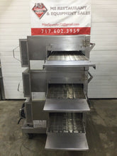 Load image into Gallery viewer, Lincoln Impinger 1132 Triple Stack 3ph 208v Electric Conveyor Pizza Oven Working