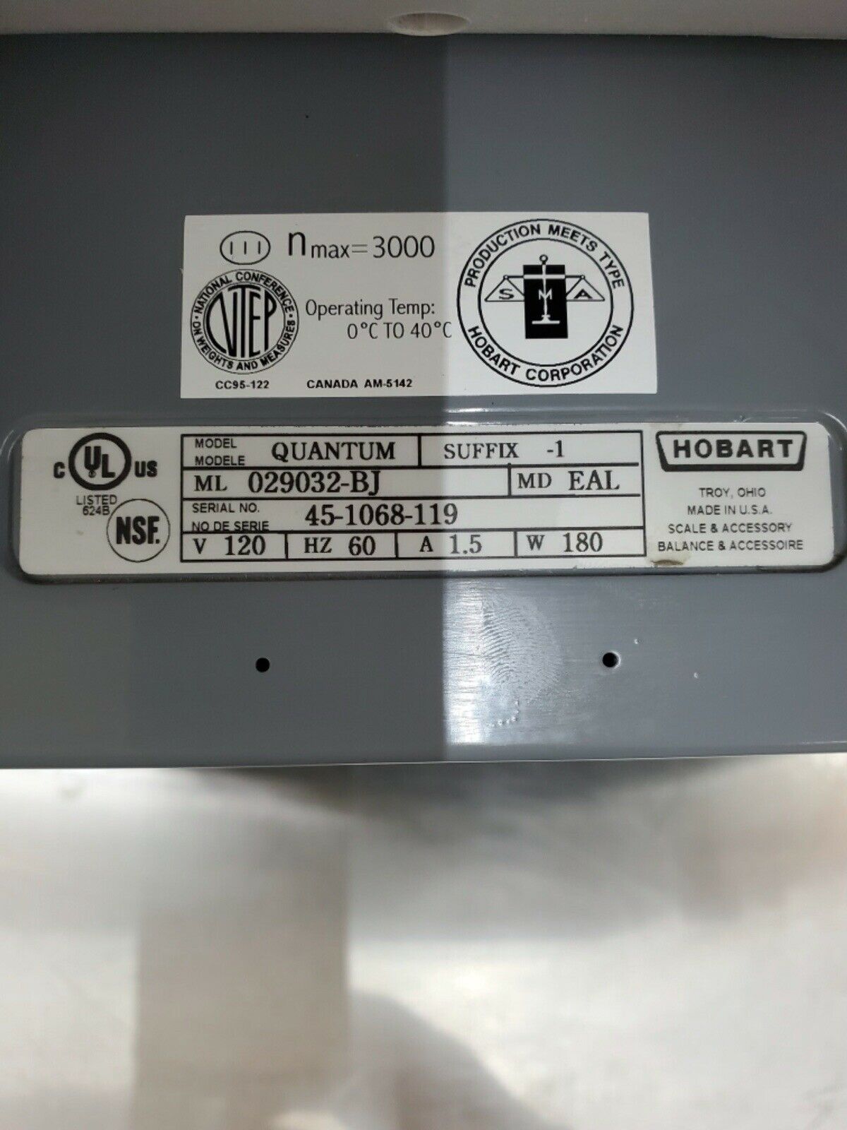 Hobart Quantum Deli Scale Unlocked Tested Works! MS Restaurant