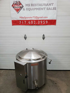 Groen EE-40 40 Gal Steam Kettle - Stationary, 2/3 Jacket, 208v/3ph Tested Works!