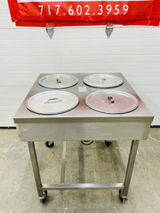 Belshaw H&I-4 Heat & Ice Donut Glazing Table 240v Bowls & Lids Included Working!