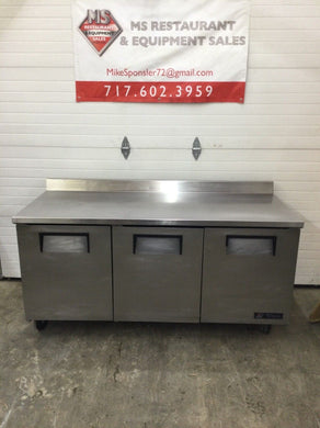 True TWT-72-HC 72” Worktop Refrigerator w/ (3) Sections, 115v Works Great!