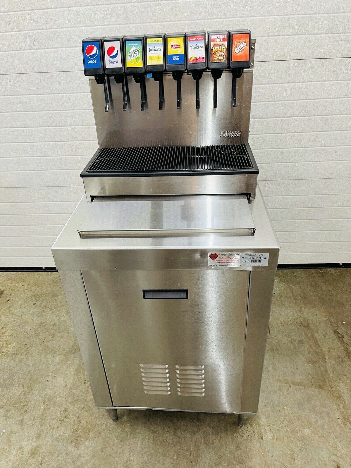 Lancer 2308P and McCann's 16-1321 8 Valve SS Ice Cooled Beverage