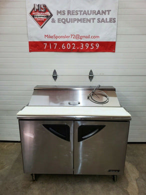 Turbo Air TST-48SD 48” Sandwich/Salad Prep Table Refrigerated Base, 115v Working