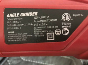 Hyper Tough 6.0-Amp Angle Grinder, Adjustable Guard, AQ15013G