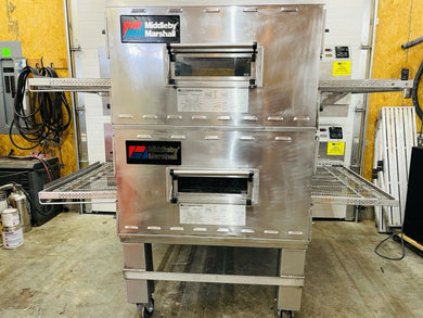 Middleby Marshall PS840G VE2-PH Nat. Gas Double Stack Conveyor Pizza Ovens