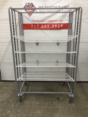Cannon Equipment Bakery / Bread Mobile Display Racks 40x50x79