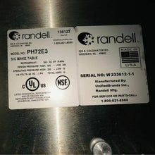 Load image into Gallery viewer, Randell PH72E3 72" Sandwich Subs Deli Pizza Refrigerated Prep Make Table